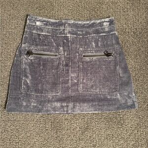 Free people dust to dust velvet mini skirt